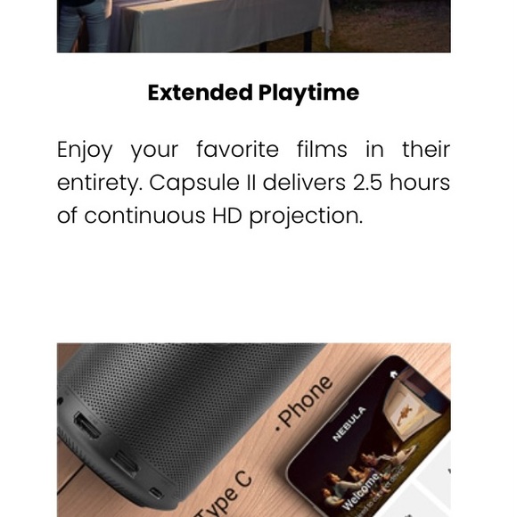 Nebula Capsule II Smart Mini Projector - Picture 7 of 11